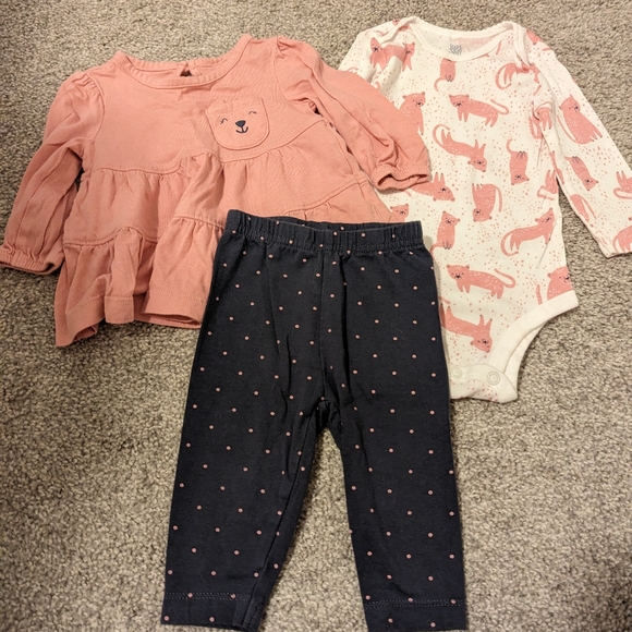 Carter's Other - 3 For $18 Pink Carter's Polar Bear Set